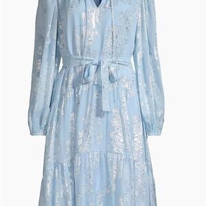 Kobi Halperin Kathryn Metallic Jacquard Silk Blend Midi-Dress